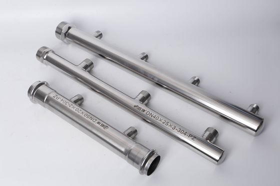 304 316L 316 Stainless Steel Manifold Pipe Welded for For Auto / Transportation Industries