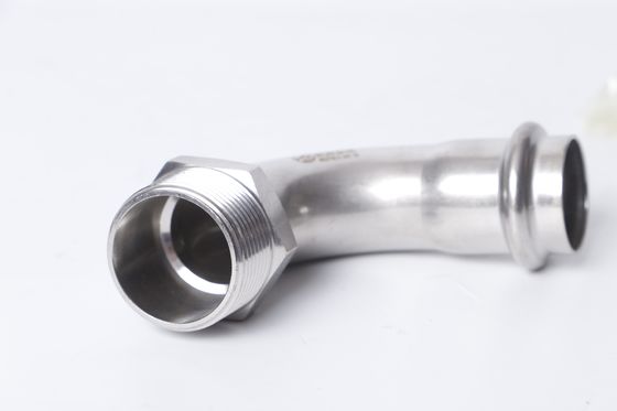 Acier inoxydable SS raccords de compression 304 316L Sanitaire en acier inoxydable à libération rapide double pression 90 degrés